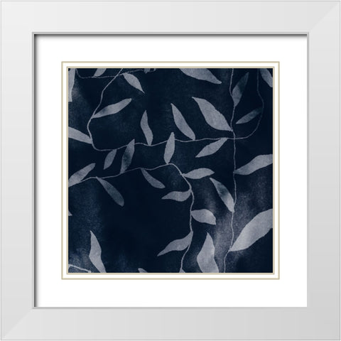 Shadowy Vines IV White Modern Wood Framed Art Print with Double Matting by Barnes, Victoria