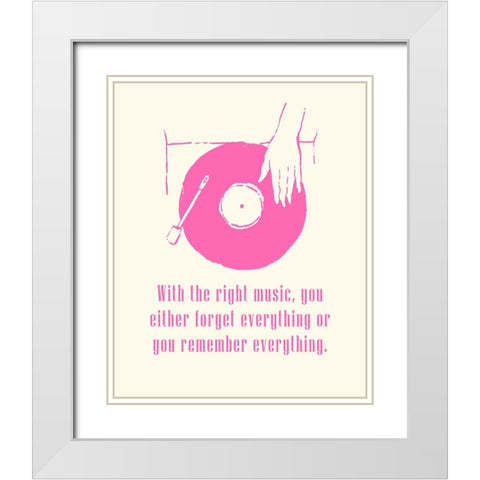 Sweet Melody I White Modern Wood Framed Art Print with Double Matting by Wang, Melissa