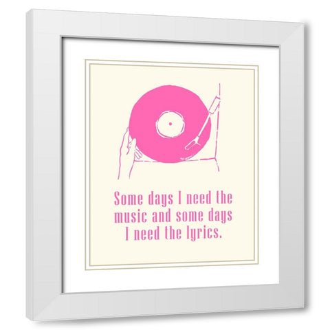 Sweet Melody II White Modern Wood Framed Art Print with Double Matting by Wang, Melissa