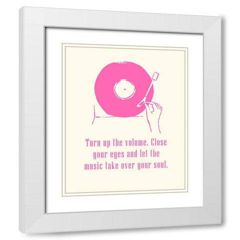 Sweet Melody III White Modern Wood Framed Art Print with Double Matting by Wang, Melissa