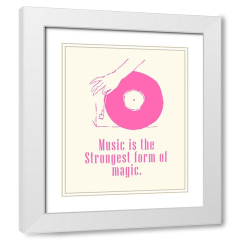 Sweet Melody IV White Modern Wood Framed Art Print with Double Matting by Wang, Melissa