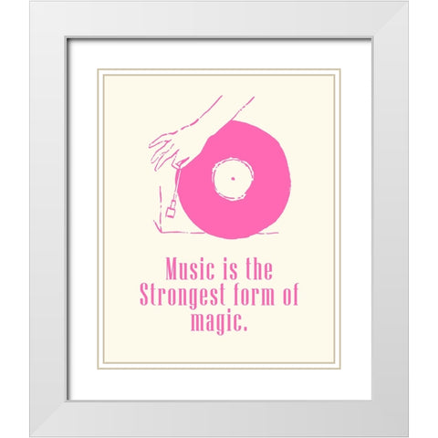 Sweet Melody IV White Modern Wood Framed Art Print with Double Matting by Wang, Melissa