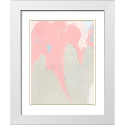 Blushing Abstract IV White Modern Wood Framed Art Print with Double Matting by Green, Jacob