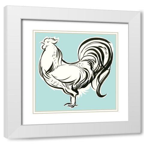 Galliformes II White Modern Wood Framed Art Print with Double Matting by Marr, Laura