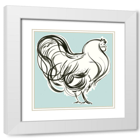 Galliformes IV White Modern Wood Framed Art Print with Double Matting by Marr, Laura