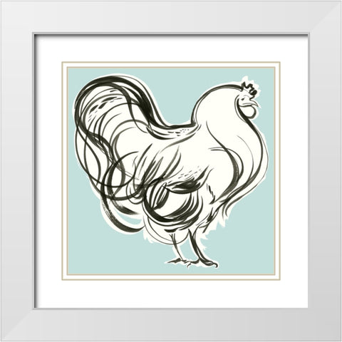 Galliformes IV White Modern Wood Framed Art Print with Double Matting by Marr, Laura