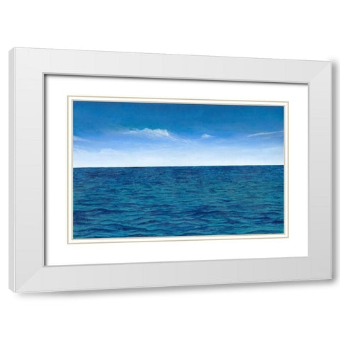 Open Water I White Modern Wood Framed Art Print with Double Matting by Willett, Michael