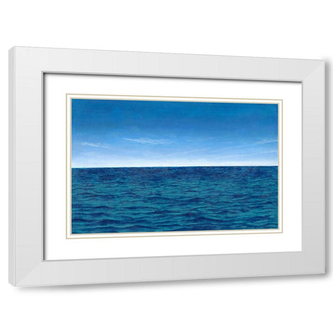 Open Water II White Modern Wood Framed Art Print with Double Matting by Willett, Michael