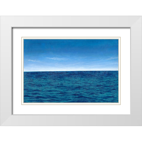 Open Water II White Modern Wood Framed Art Print with Double Matting by Willett, Michael