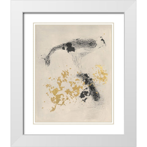Charcoal Remnants I White Modern Wood Framed Art Print with Double Matting by Willett, Michael