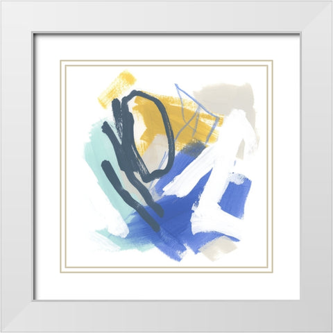 Palette Improvisation II White Modern Wood Framed Art Print with Double Matting by Vess, June Erica