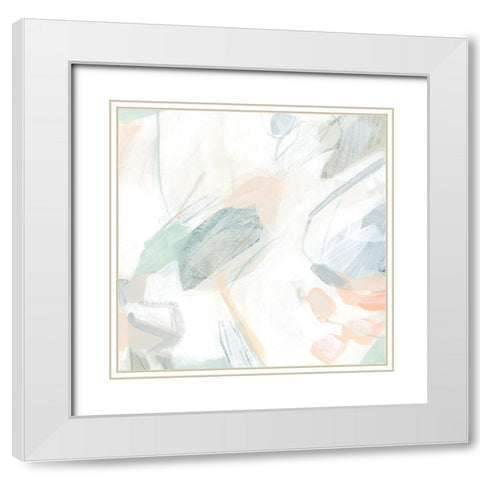 Granite Biome I White Modern Wood Framed Art Print with Double Matting by Vess, June Erica
