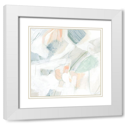 Granite Biome III White Modern Wood Framed Art Print with Double Matting by Vess, June Erica