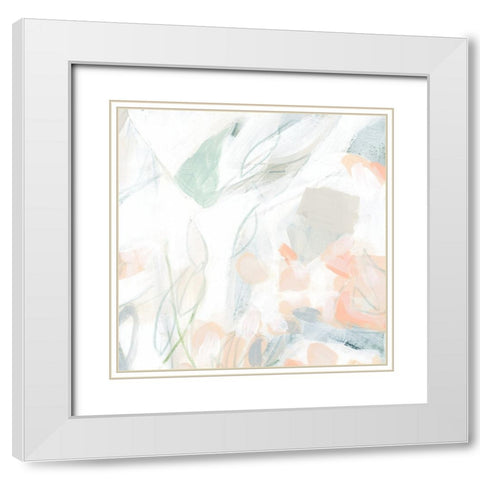 Granite Biome IV White Modern Wood Framed Art Print with Double Matting by Vess, June Erica