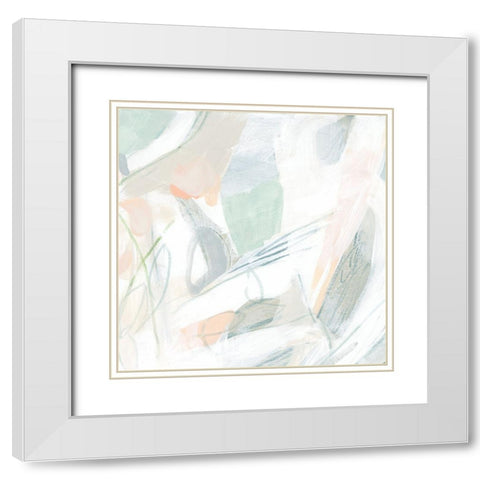Granite Biome V White Modern Wood Framed Art Print with Double Matting by Vess, June Erica