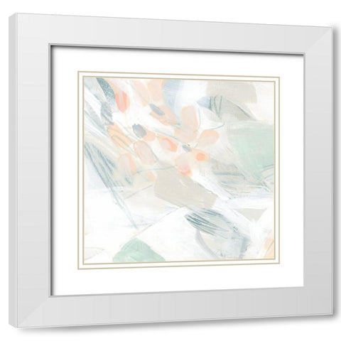 Granite Biome VI White Modern Wood Framed Art Print with Double Matting by Vess, June Erica