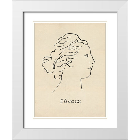 Greek Blessing I White Modern Wood Framed Art Print with Double Matting by Green, Jacob