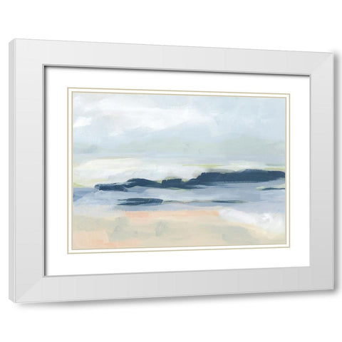 Matala Coast I White Modern Wood Framed Art Print with Double Matting by Vess, June Erica