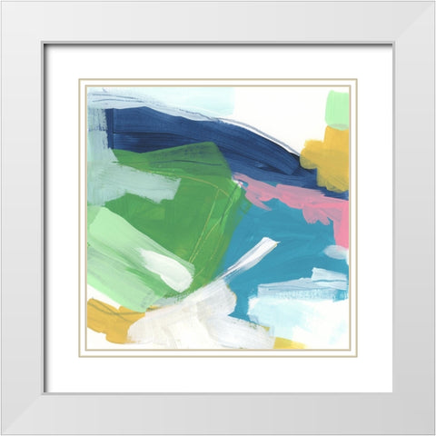 Color Migration III White Modern Wood Framed Art Print with Double Matting by Vess, June Erica