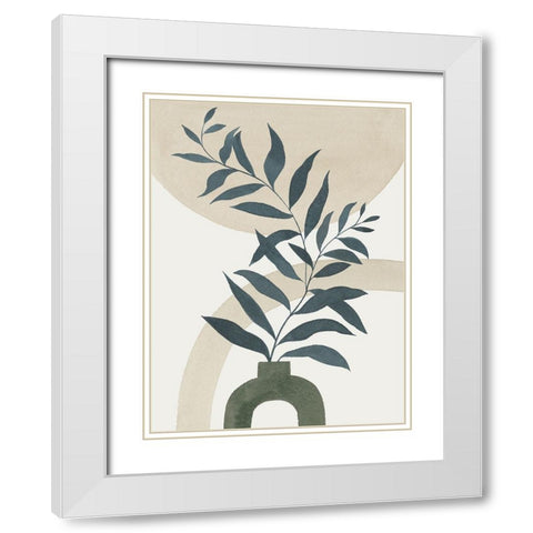Minimal Vase II White Modern Wood Framed Art Print with Double Matting by Popp, Grace