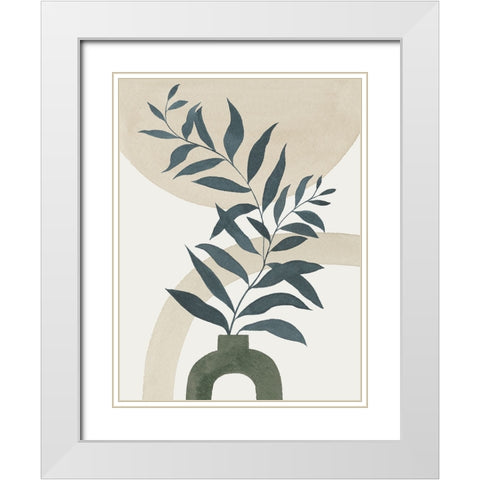 Minimal Vase II White Modern Wood Framed Art Print with Double Matting by Popp, Grace
