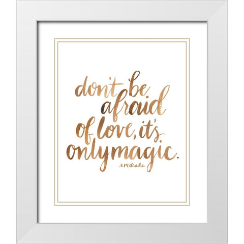 Loving You III White Modern Wood Framed Art Print with Double Matting by Popp, Grace