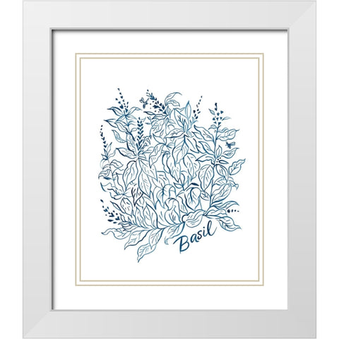 Summer Herb Garden Sketches I White Modern Wood Framed Art Print with Double Matting by Marr, Laura