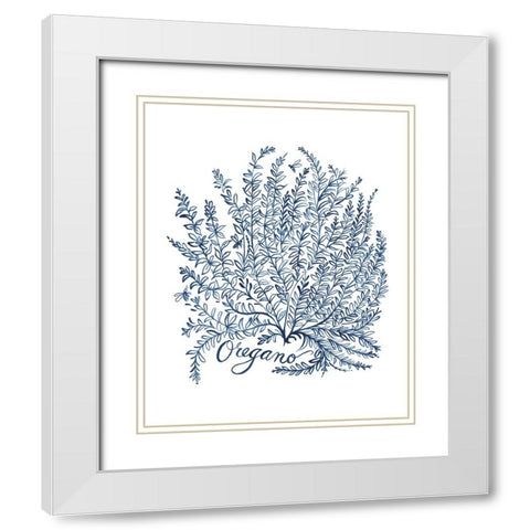 Summer Herb Garden Sketches II White Modern Wood Framed Art Print with Double Matting by Marr, Laura