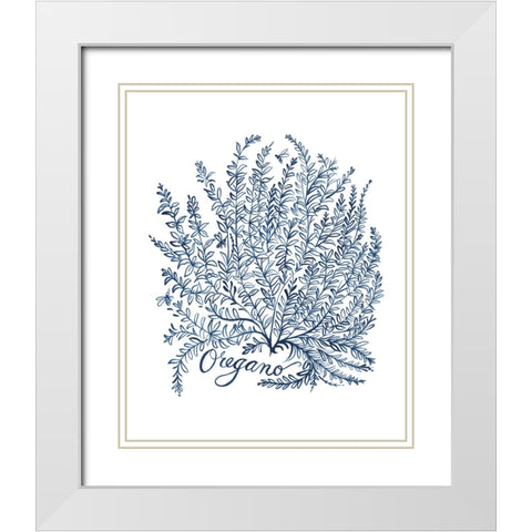 Summer Herb Garden Sketches II White Modern Wood Framed Art Print with Double Matting by Marr, Laura