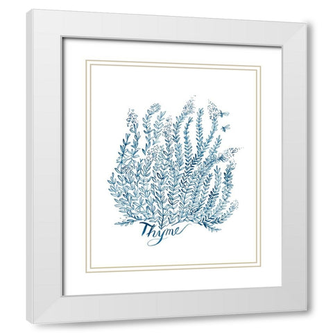 Summer Herb Garden Sketches IV White Modern Wood Framed Art Print with Double Matting by Marr, Laura