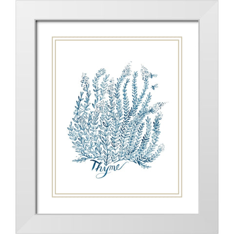 Summer Herb Garden Sketches IV White Modern Wood Framed Art Print with Double Matting by Marr, Laura