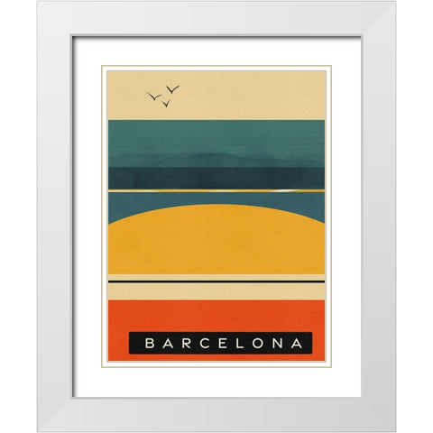 Summer Abroad II White Modern Wood Framed Art Print with Double Matting by Green, Jacob