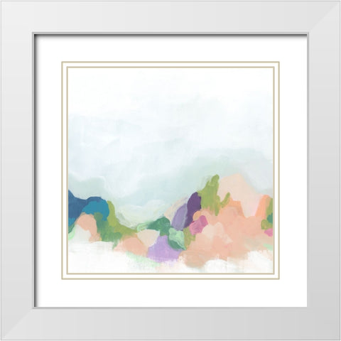 Palette Topography I White Modern Wood Framed Art Print with Double Matting by Vess, June Erica
