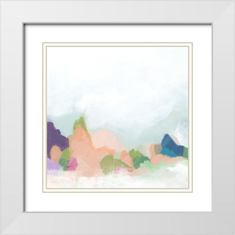 Palette Topography II White Modern Wood Framed Art Print with Double Matting by Vess, June Erica