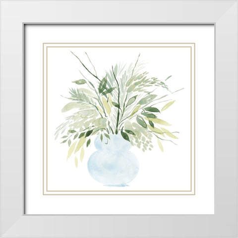 Greenery Bouquet I White Modern Wood Framed Art Print with Double Matting by Popp, Grace