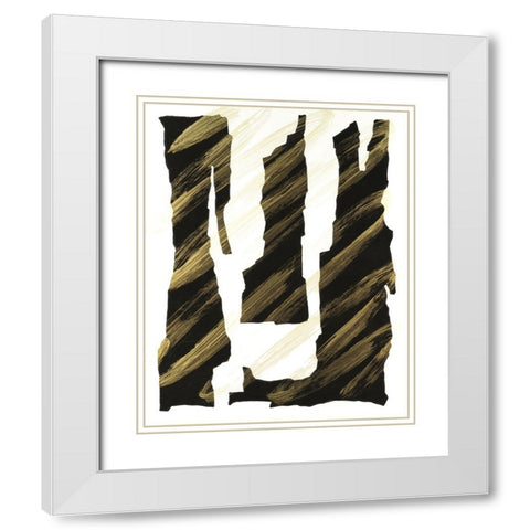 Onyx Obelisks I White Modern Wood Framed Art Print with Double Matting by Willett, Michael