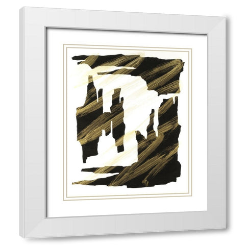 Onyx Obelisks II White Modern Wood Framed Art Print with Double Matting by Willett, Michael