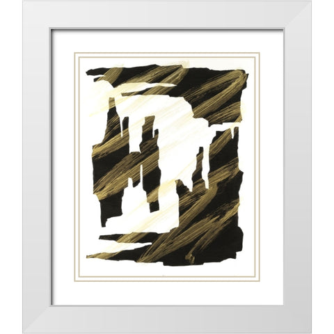 Onyx Obelisks II White Modern Wood Framed Art Print with Double Matting by Willett, Michael