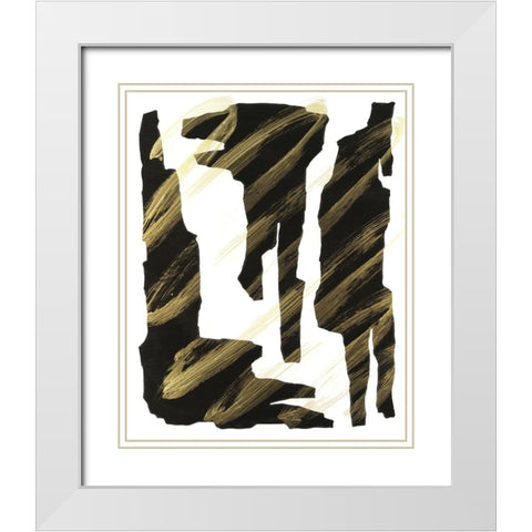 Onyx Obelisks III White Modern Wood Framed Art Print with Double Matting by Willett, Michael