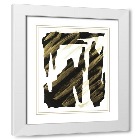 Onyx Obelisks IV White Modern Wood Framed Art Print with Double Matting by Willett, Michael