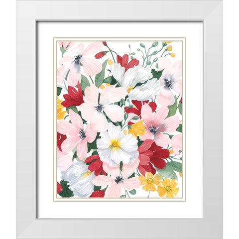 Spring Bliss II White Modern Wood Framed Art Print with Double Matting by Popp, Grace