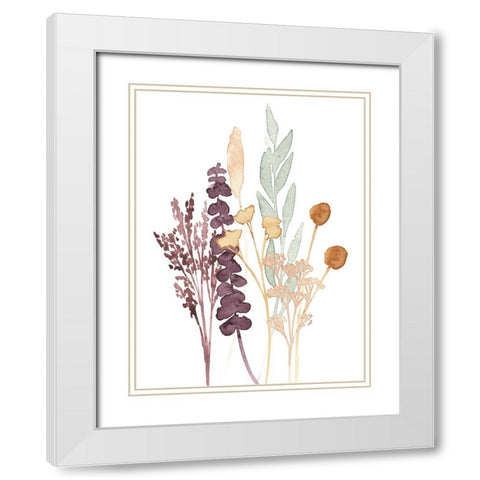 Gathered Bouquet I White Modern Wood Framed Art Print with Double Matting by Warren, Annie