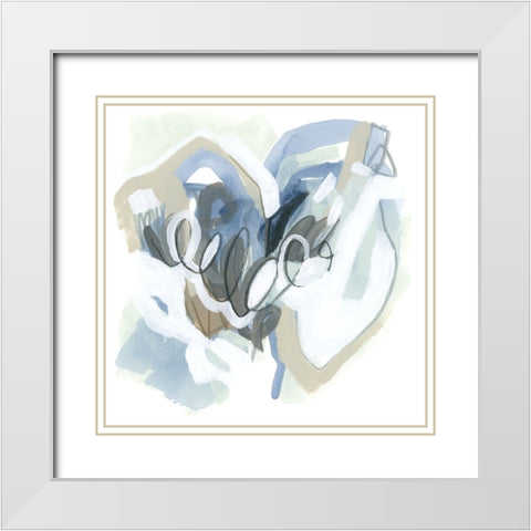 Cord Motion II White Modern Wood Framed Art Print with Double Matting by Vess, June Erica