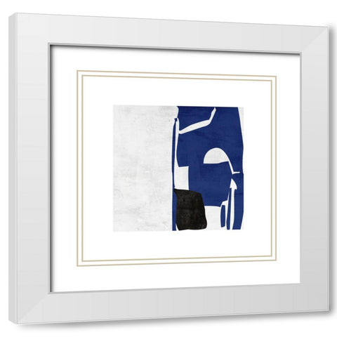 Moon Adrift II White Modern Wood Framed Art Print with Double Matting by Wang, Melissa