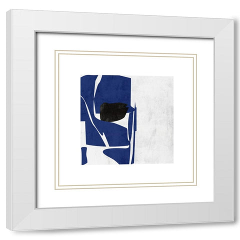 Moon Adrift III White Modern Wood Framed Art Print with Double Matting by Wang, Melissa