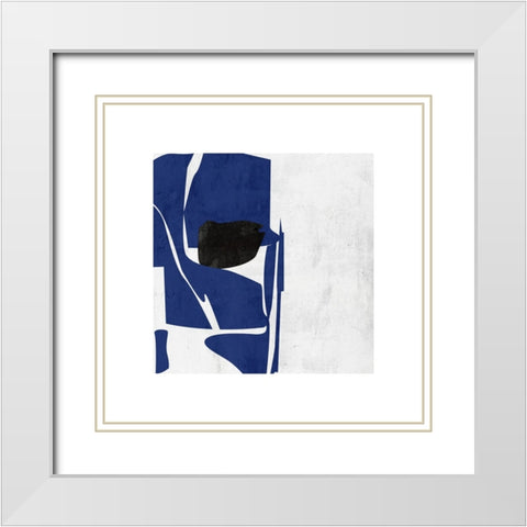 Moon Adrift III White Modern Wood Framed Art Print with Double Matting by Wang, Melissa