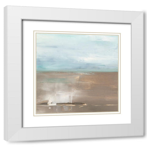 Beach Mirage I White Modern Wood Framed Art Print with Double Matting by Harper, Ethan