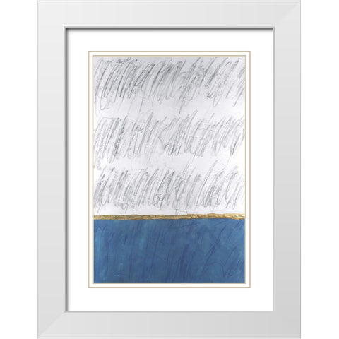 Chroma Tract II White Modern Wood Framed Art Print with Double Matting by Willett, Michael