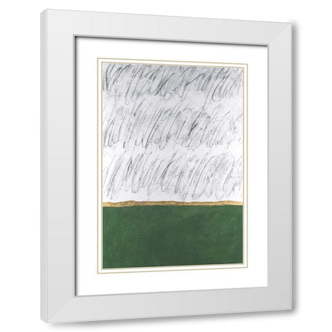 Chroma Tract III White Modern Wood Framed Art Print with Double Matting by Willett, Michael