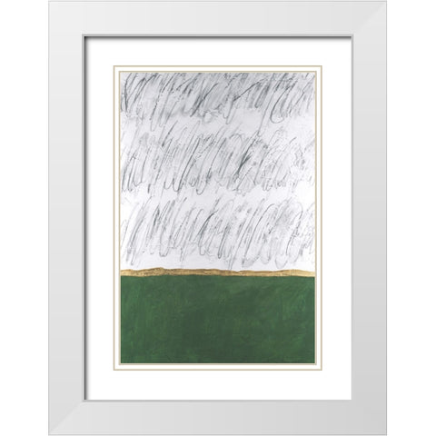Chroma Tract III White Modern Wood Framed Art Print with Double Matting by Willett, Michael